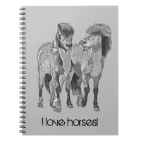 I love horses! Cute Icelandic ponies Notebook