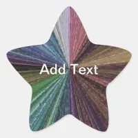 Circular Gradient Earthy Rainbow Star Sticker