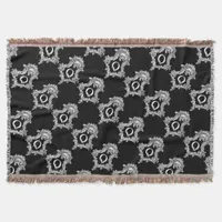 Q Monogram Initial Throw Blanket