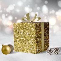 Chunky Glitter Pattern Dark Yellow Gold ID144 Wrapping Paper