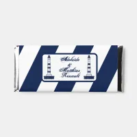 Elegant Nautical Wedding Lighthouse - Navy Blue, Hershey Bar Favors