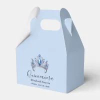 Blue & Ivory Floral Quinceañera Favor Boxes