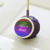 Life is a Beach Neon Colors Blue Green Orange Cake Pops