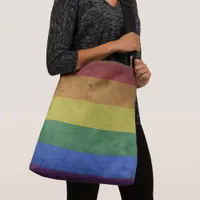 LGBT Rainbow Pride Flag Retro Style Crossbody Bag