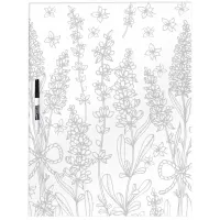 Color Your Own | Botanical Illustration Dry Erase Board