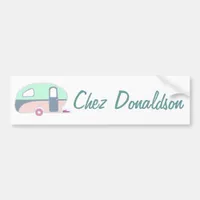 Retro Art Caravan Owner's Bumper Sticker