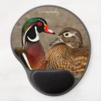 Beautiful Touching Moment Between Wood Ducks Gel Mouse Pad