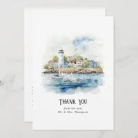 Newport, Rhode Island Destination Wedding Thank You Card