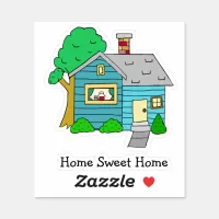 Home Sweet Home Cartoon Sticker