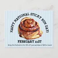 Happy Sticky Bun Holidays Postcard