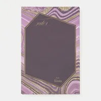 Abstract Agate Wedding Mauve ID827 Post-it Notes