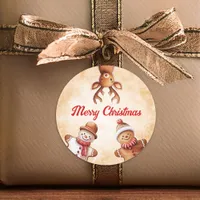 Gingerbread Cookies Christmas Classic Round Sticker