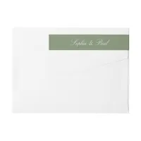 Elegant Sage Green Wraparound Return Address Label