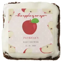 Apple of Our Eye Fall Girl Baby Shower Brownie