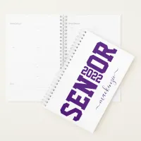 Purple Senior Block Letter Graduation Yearly Planner