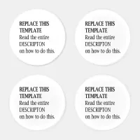 Replace with Artwork, Photo or Text Acrylic Coaster Set