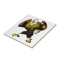 Cartoon Fighting Eagle Ceramic Tile