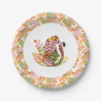 Safari Botanical Cheetah Teen Tween Birthday Party Paper Plates