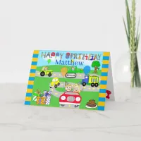 Personalized Happy Birthday Little Boy's Card