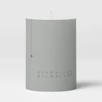 Chic Neutrals Wedding Sage Gray ID1020 Pillar Candle