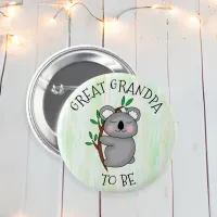 Great Grandpa To Be | Koala themed Baby Shower Button