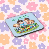 Boy Mamma Happy Mother's Day | | Beverage Coaster