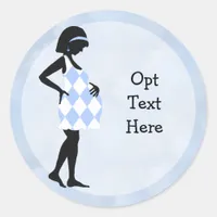 Blue Mom to Be Stickers