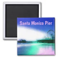 Santa Monica Pier - Blue Green Photo Edit Magnet