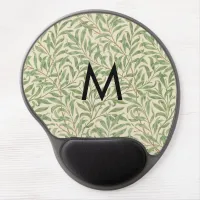 Willow Bough Green Leaves Monogram William Morris Gel Mouse Pad