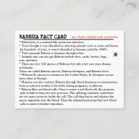 Babesia Fact Card