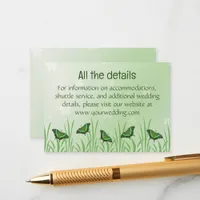 Green butterfly on light green  -  enclosure card