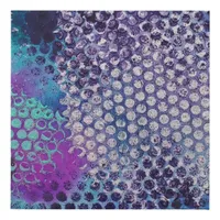 Purple Dotty Abstract Faux Canvas Print