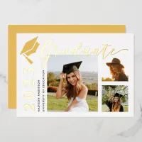 Grad Cap | Foil Photo Graduation Announcement