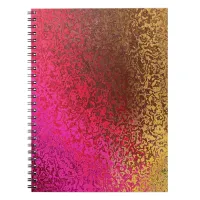 Shades of Purple, Pink, Brown & Gold Spiral Binder Notebook