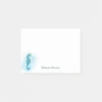 Seahorse Watercolor Ocean Personalized Post-it Notes