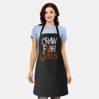 Retro Crawfish Queen Seafood Apron