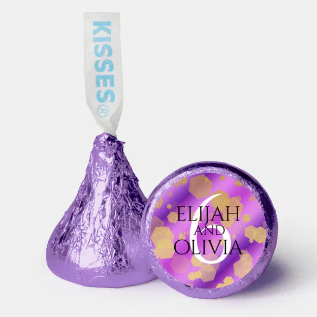 Elegant 6th Amethyst Wedding Anniversary Hershey®'s Kisses®