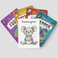 Cute Whimsical Watercolor Mouse Go Fish Cards