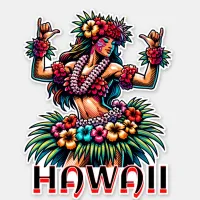 Hawaii | Hawaiian Hula Dancer  Sticker