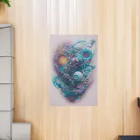 Relax and take a deep breath - Floral AI Art Rug