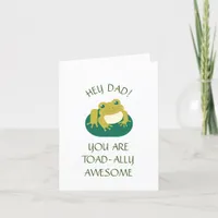 Toad-ally Awesome Dad Father's Day Greetings Thank You Card