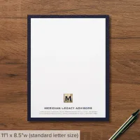 Sophisticated Monogram Business Letterhead