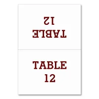 Personalized Bride & Groom Folded Table Card