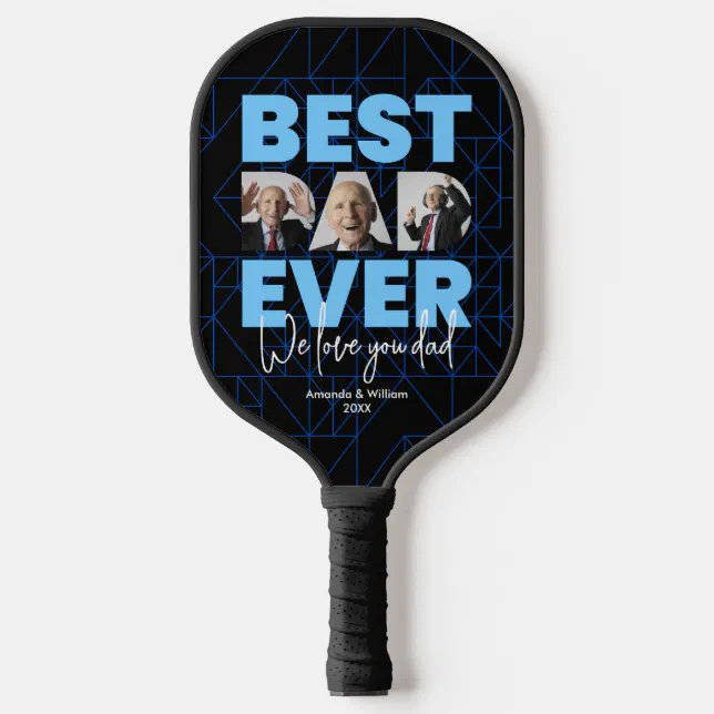 Best Dad Ever | Father's Day | Black Pickleball Paddle