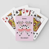 Cute and funny dancing cows    poker cards