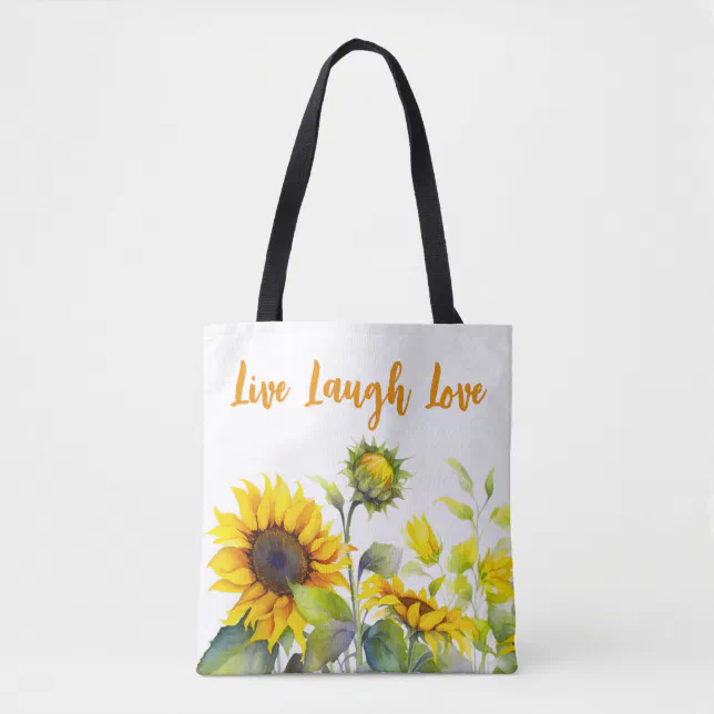 Bright wWatercolor Sunflowers Tote Bag