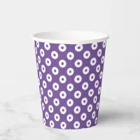 Fun Purple with Purple and White Polka-Dots Paper Cups