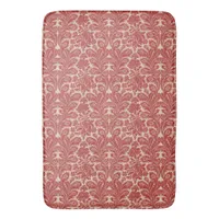 Vintage Red Pattern Bath Mat