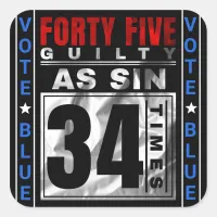 Trump Guilty Square Sticker