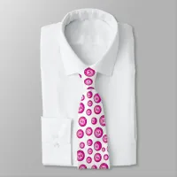 Bingo Lover Pink Numbered Balls Neck Tie